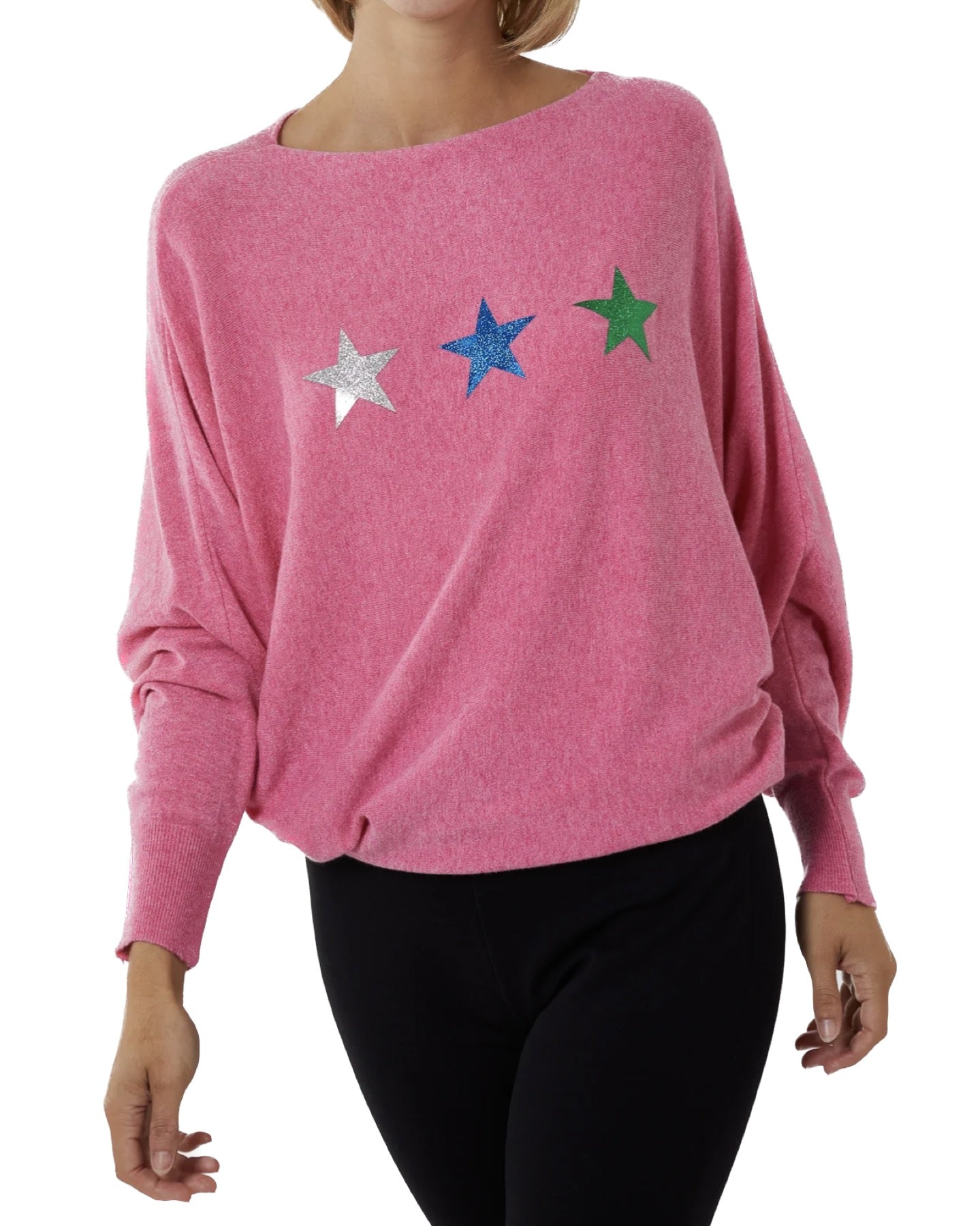 Pink jumper clearance with stars