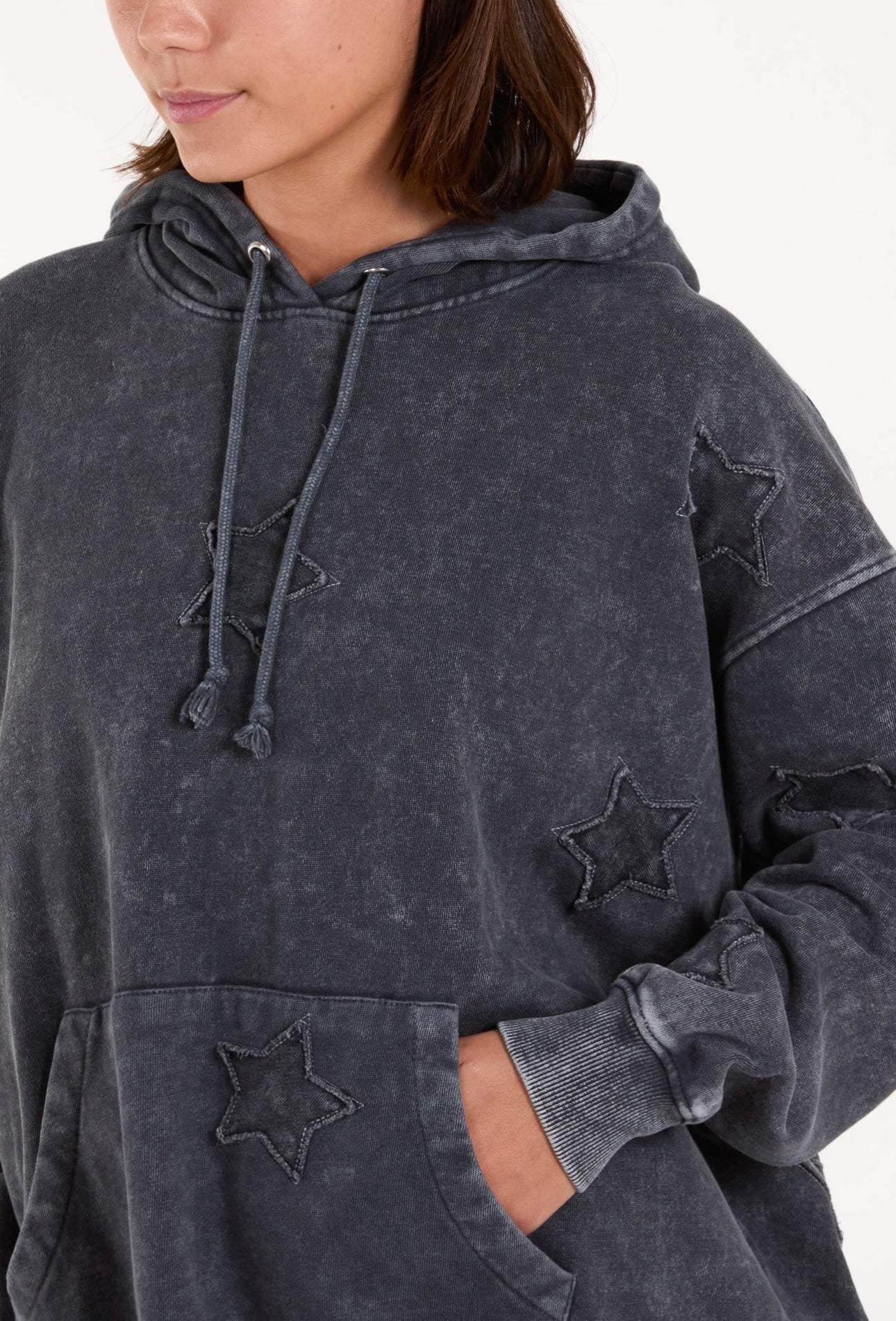 Star Acid Wash Hoddie- Siria