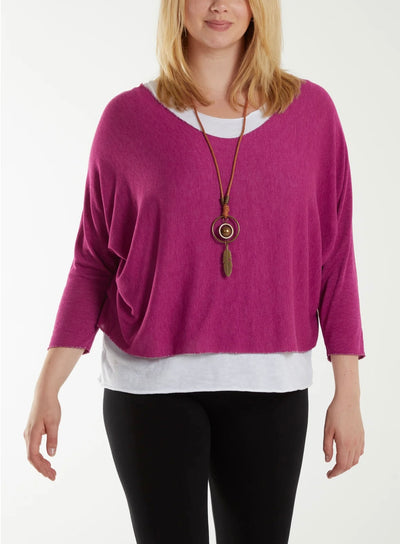 Necklace Double Layer Cotton Top- Mirella