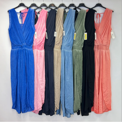 Harem Lace Insert Acid Wash Jumpsuit- Kim
