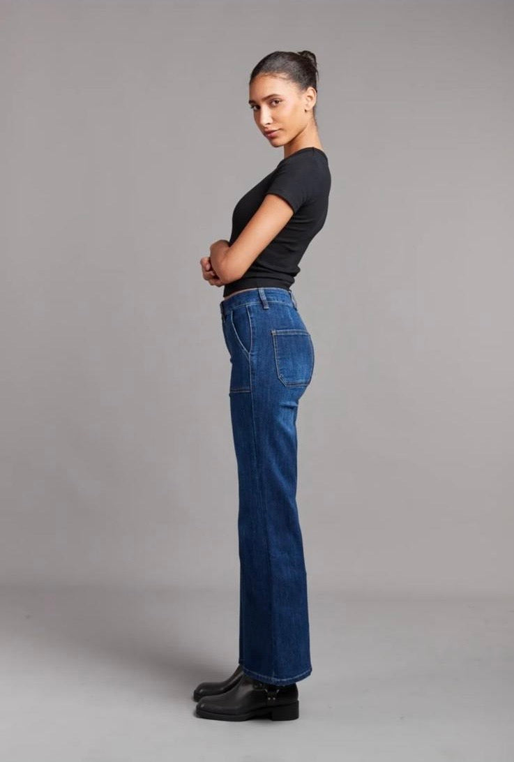 Toxik3 Paris Flare Jeans- Fleur