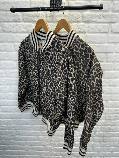 Leopard Print Bomber Jacket- Tatiana