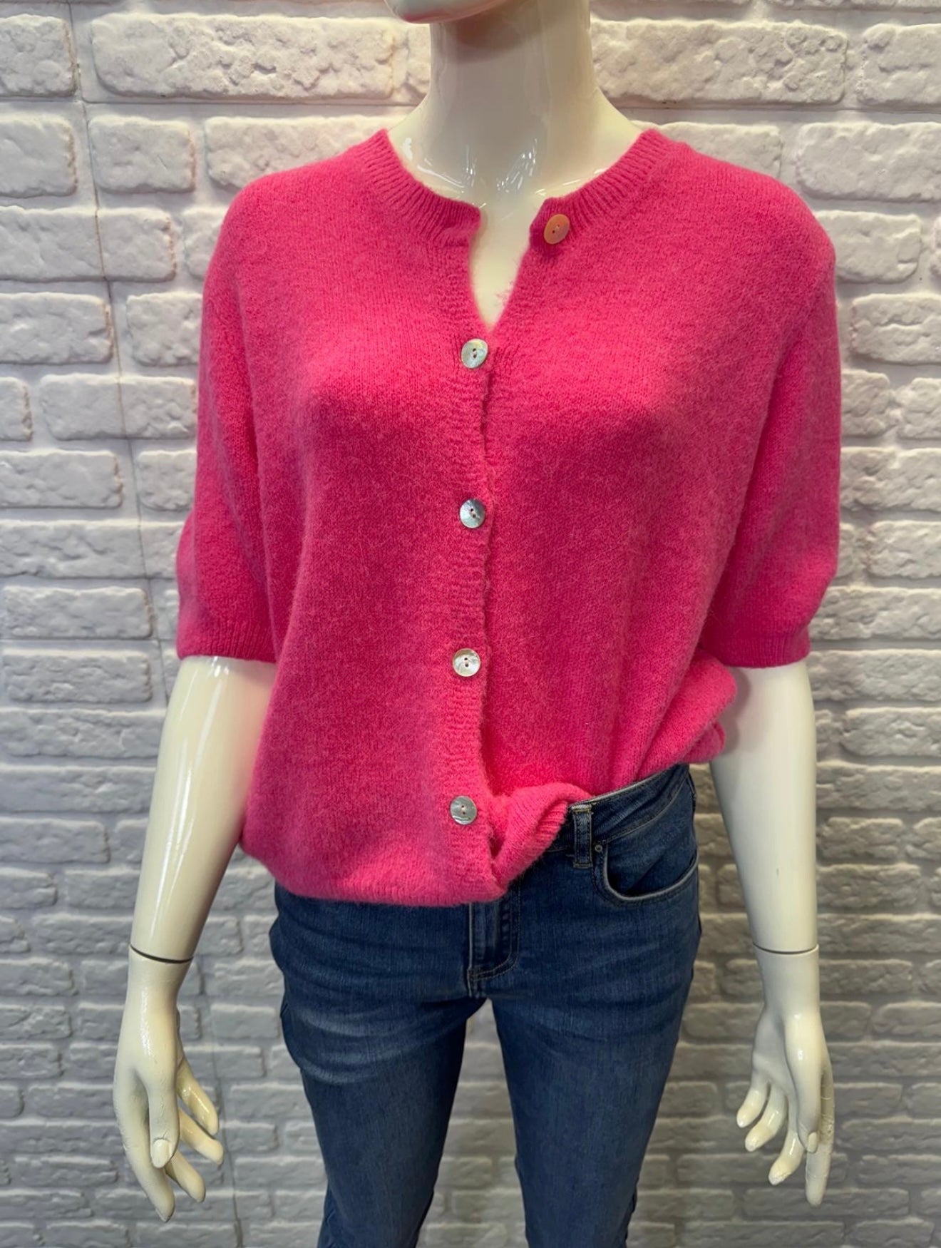 Short Sleeve Italian Alpaca Cardi– Carezza