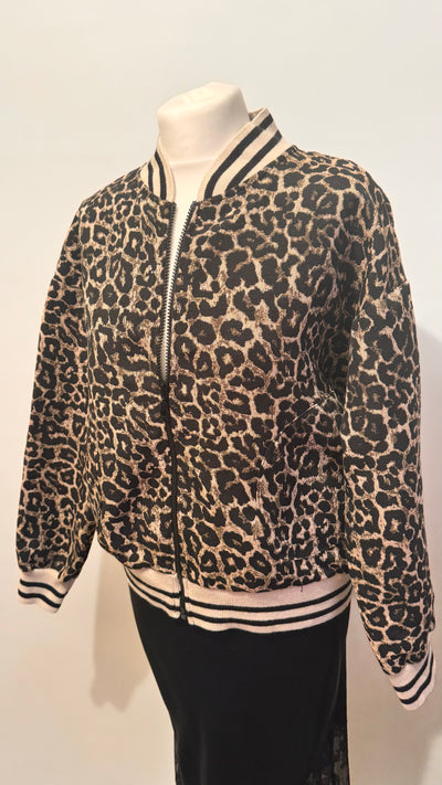 Leopard Print Bomber Jacket- Tatiana