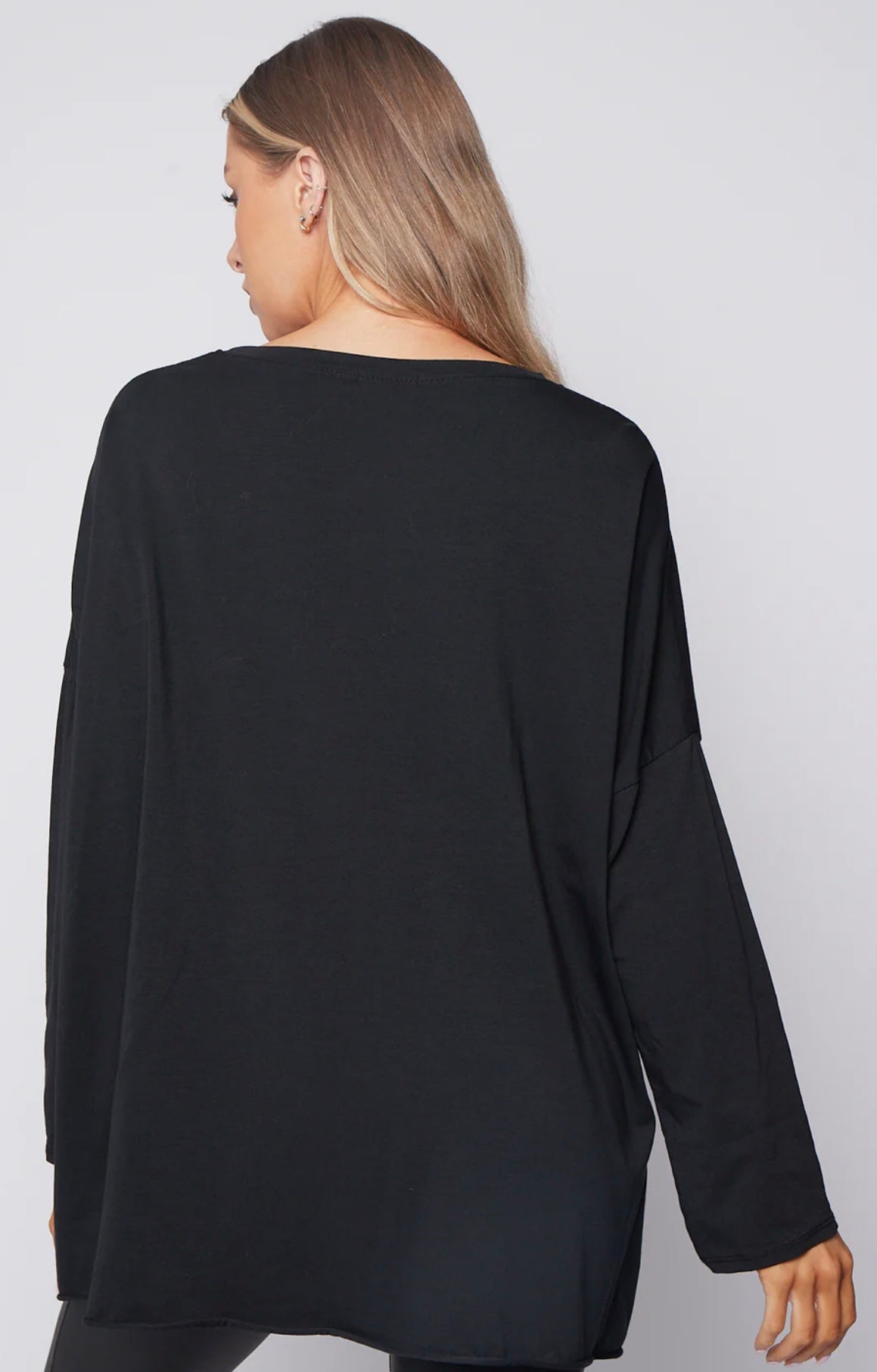 Cut Details Sweat Top- Aurora