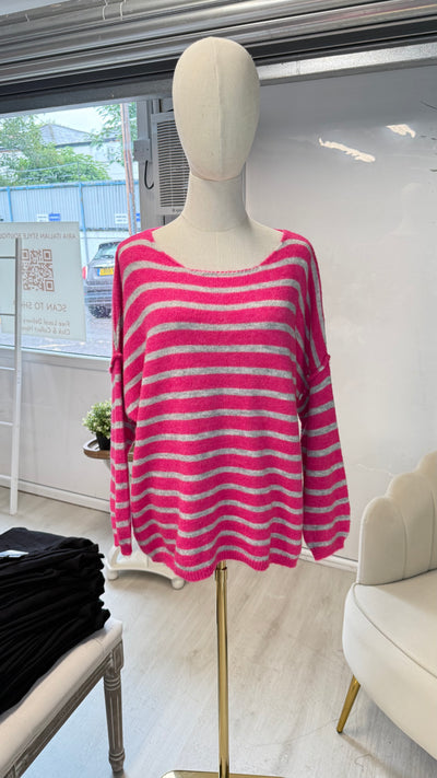 Italian Striped Relaxed Jumper- Vento