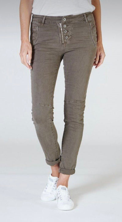 Melly & Co 4 Button Hole Detail Jeans- Clara