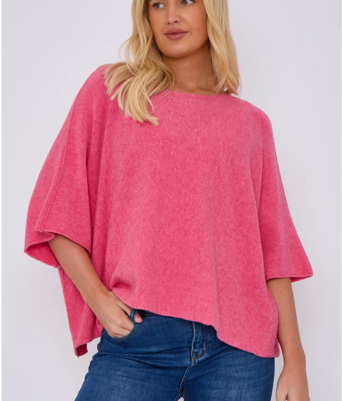 Ultra Soft Short Sleeves Relaxed Fit Boxy Jumper- Annabel