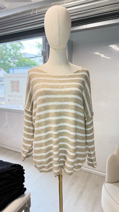 Italian Striped Relaxed Jumper- Vento