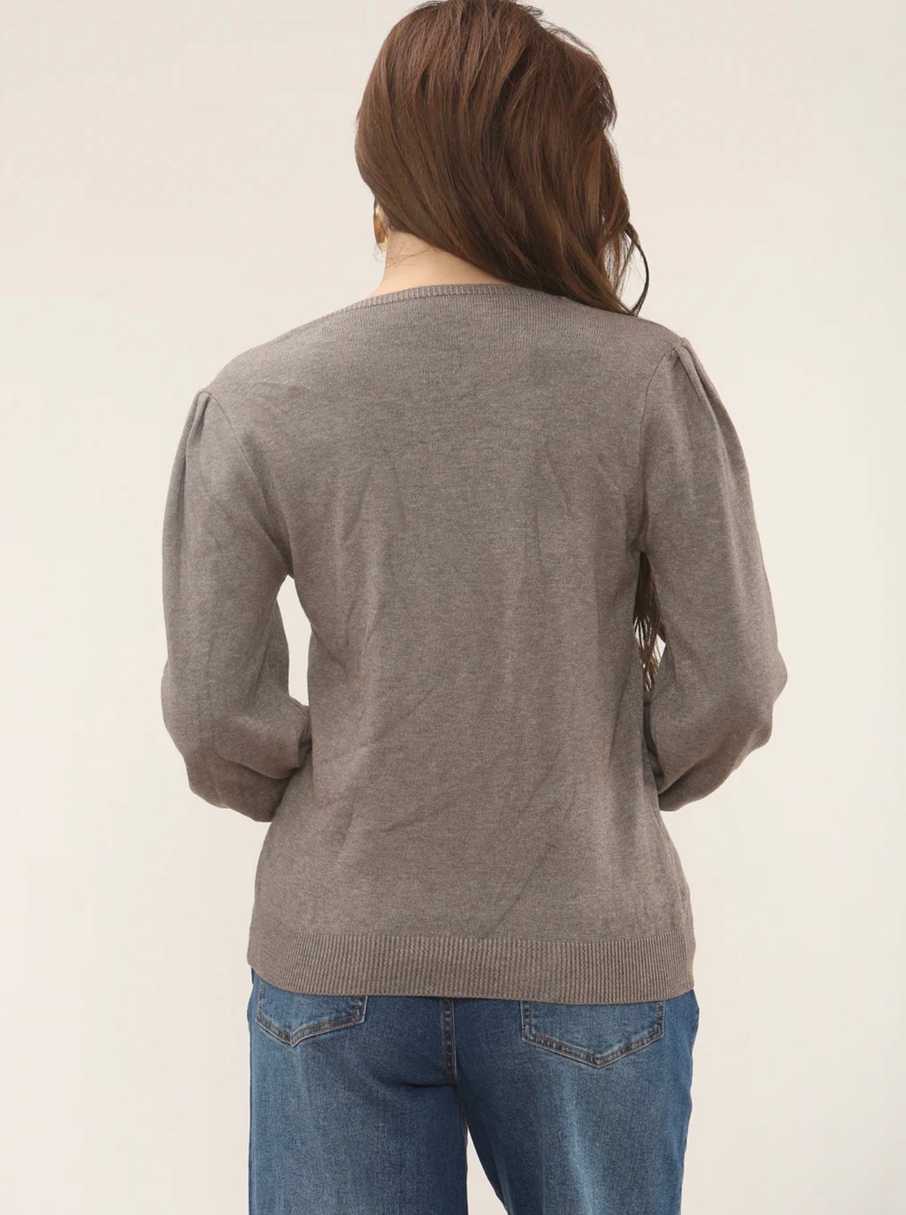 Italian Jumper Button Sleeve Detail- Eterna