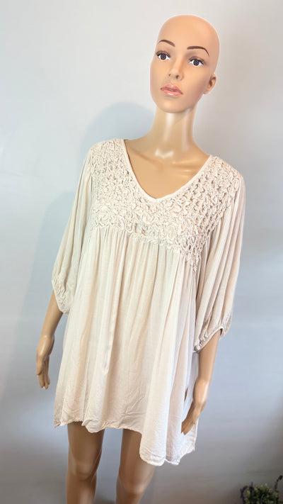 Italian Bubble Puff Sleeve Top- Eleonora