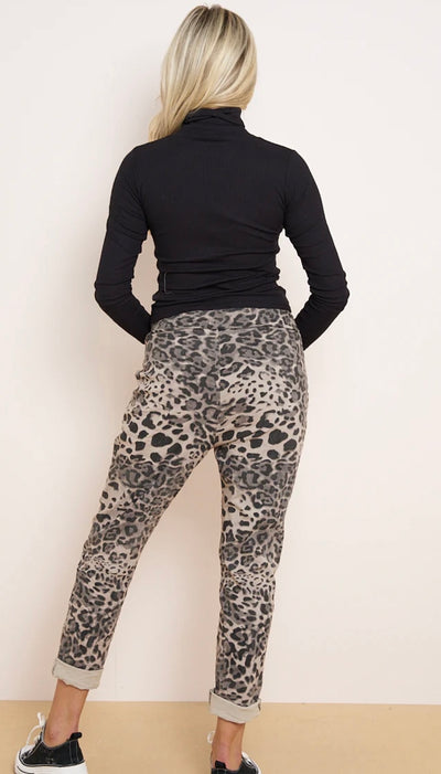 Leopard Print Magic Trousers- Cora