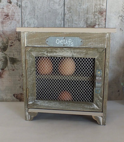 Wooden Egg Cupboard with Mesh Door- Cozy Nest