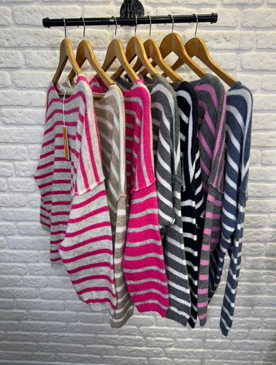 Italian Striped Relaxed Jumper- Vento