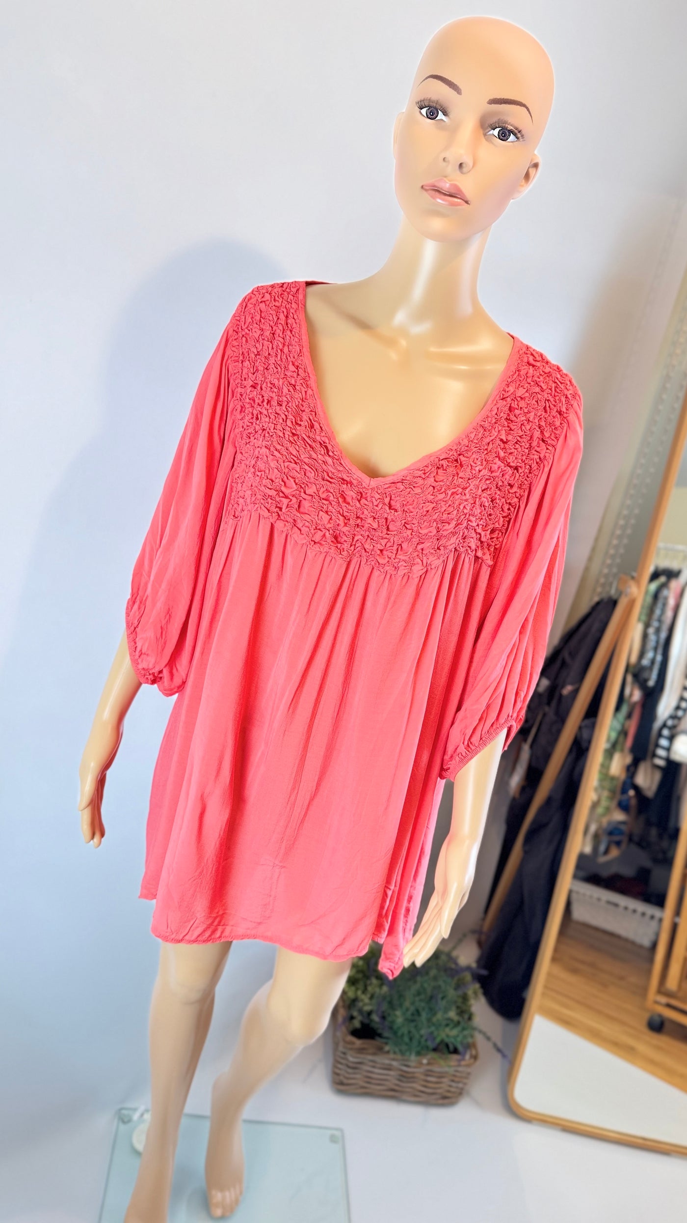 Italian Bubble Puff Sleeve Top- Eleonora