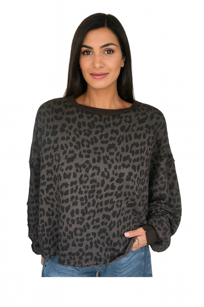 Terra oversized sweatshirt in earthy autumn tones – Aria Italian Style Boutique
