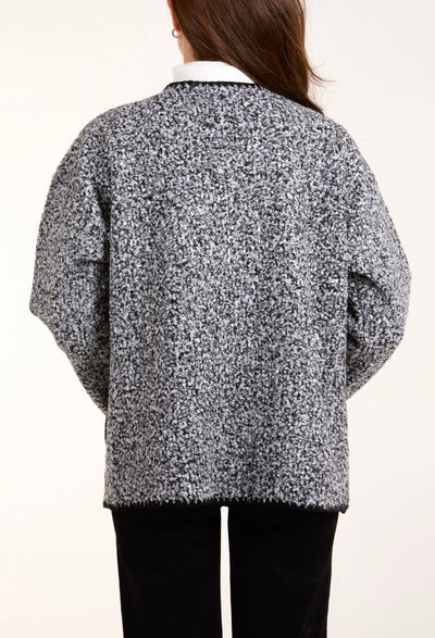 Blanket Stitch Boucle Jacket- Mabel