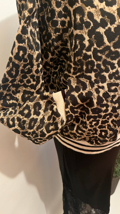 Leopard Print Bomber Jacket- Tatiana