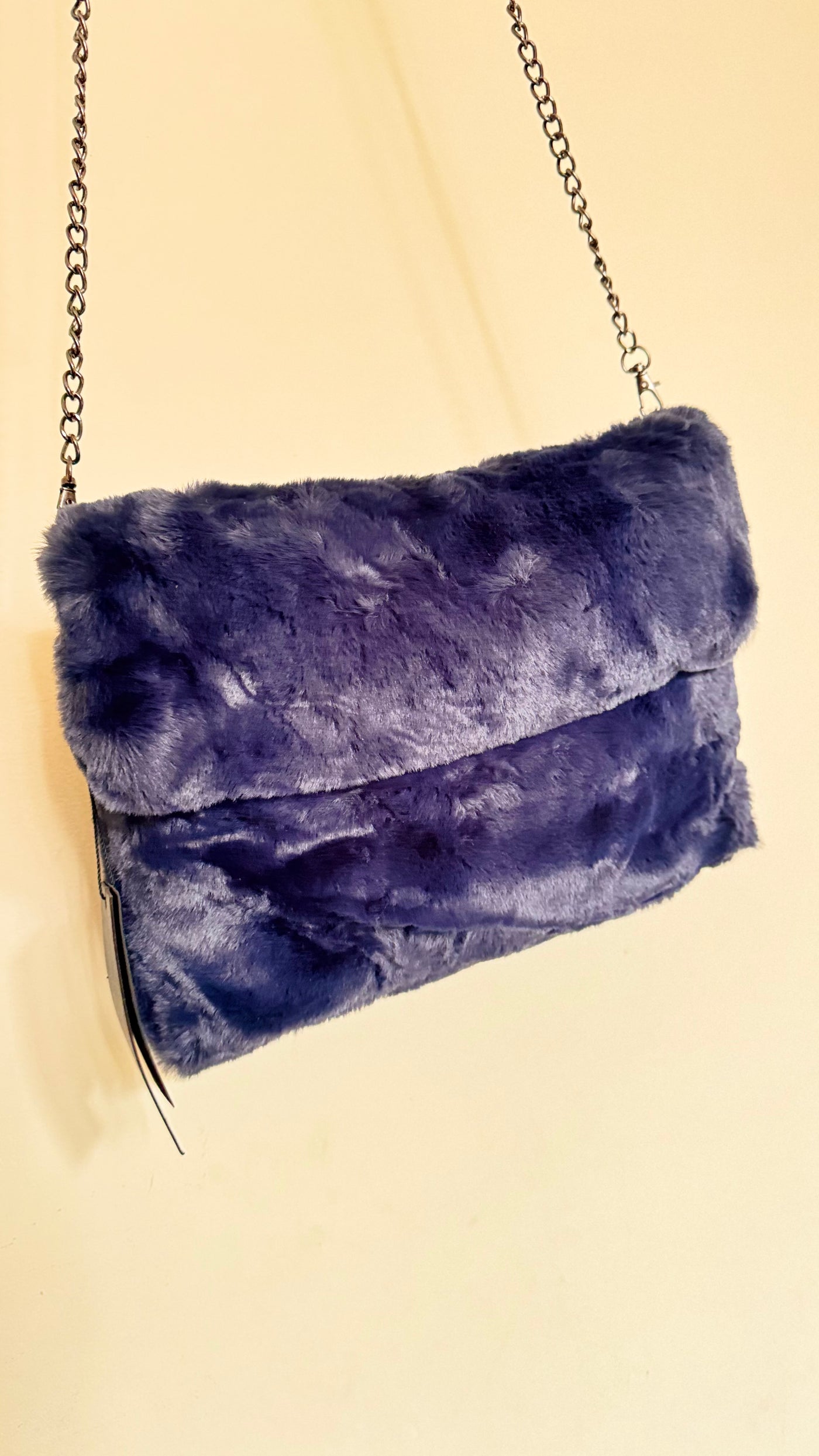 Faux Fur Flap Crossbody Bag- Antea