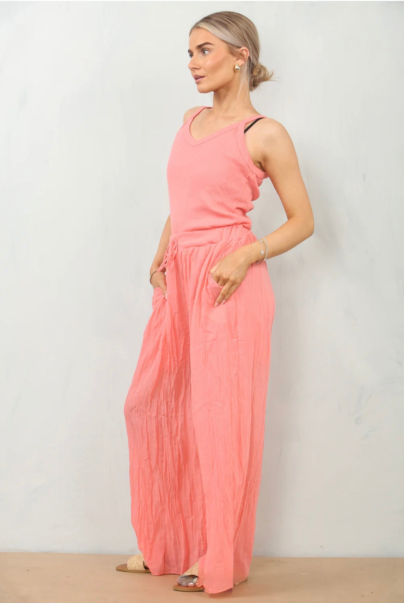 Cami Vest Jumpsuit- Vita