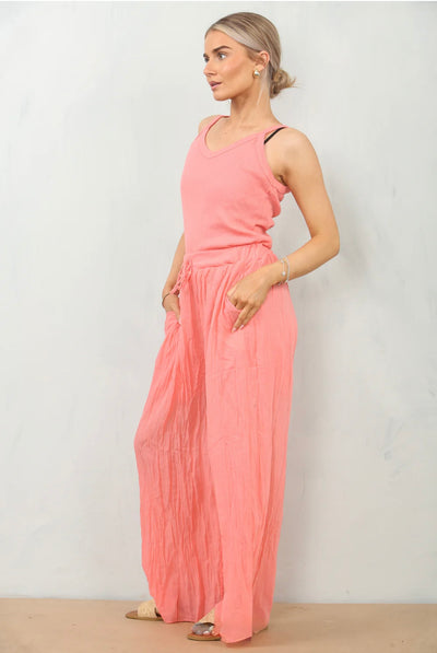 Cami Vest Jumpsuit- Vita