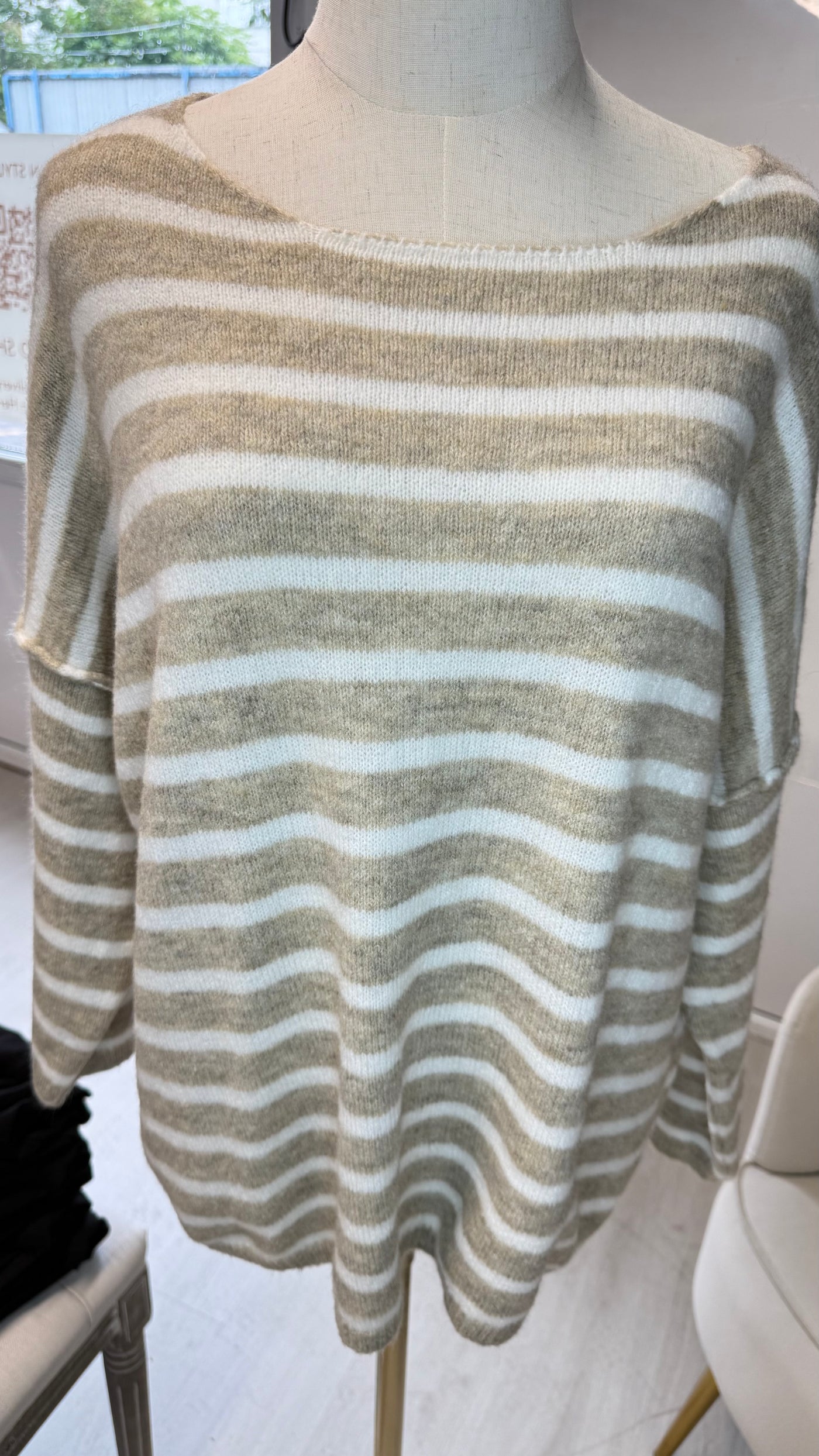 Italian Striped Relaxed Jumper- Vento