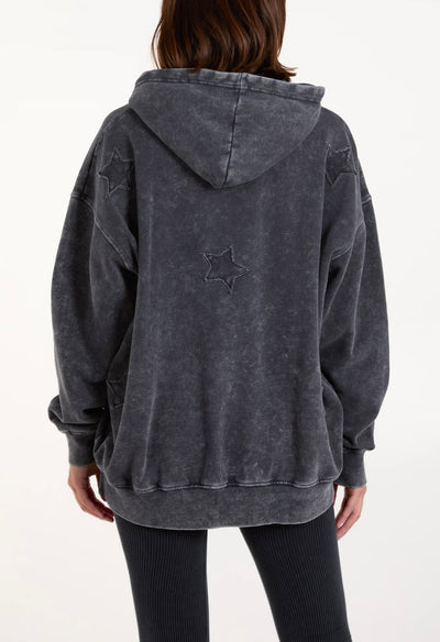 Star Acid Wash Hoddie- Siria