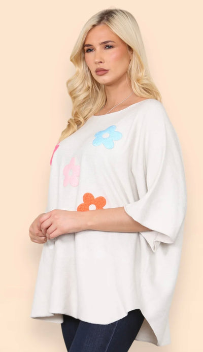 Multi Flower Motif Jumper- Fiorella