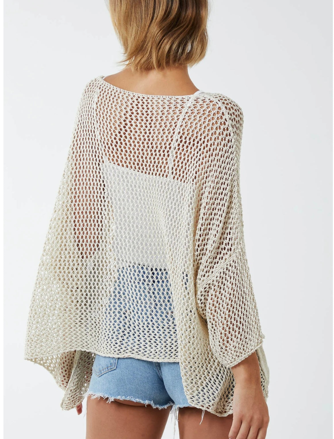 Two Pocket Crochet Blouse- Perla