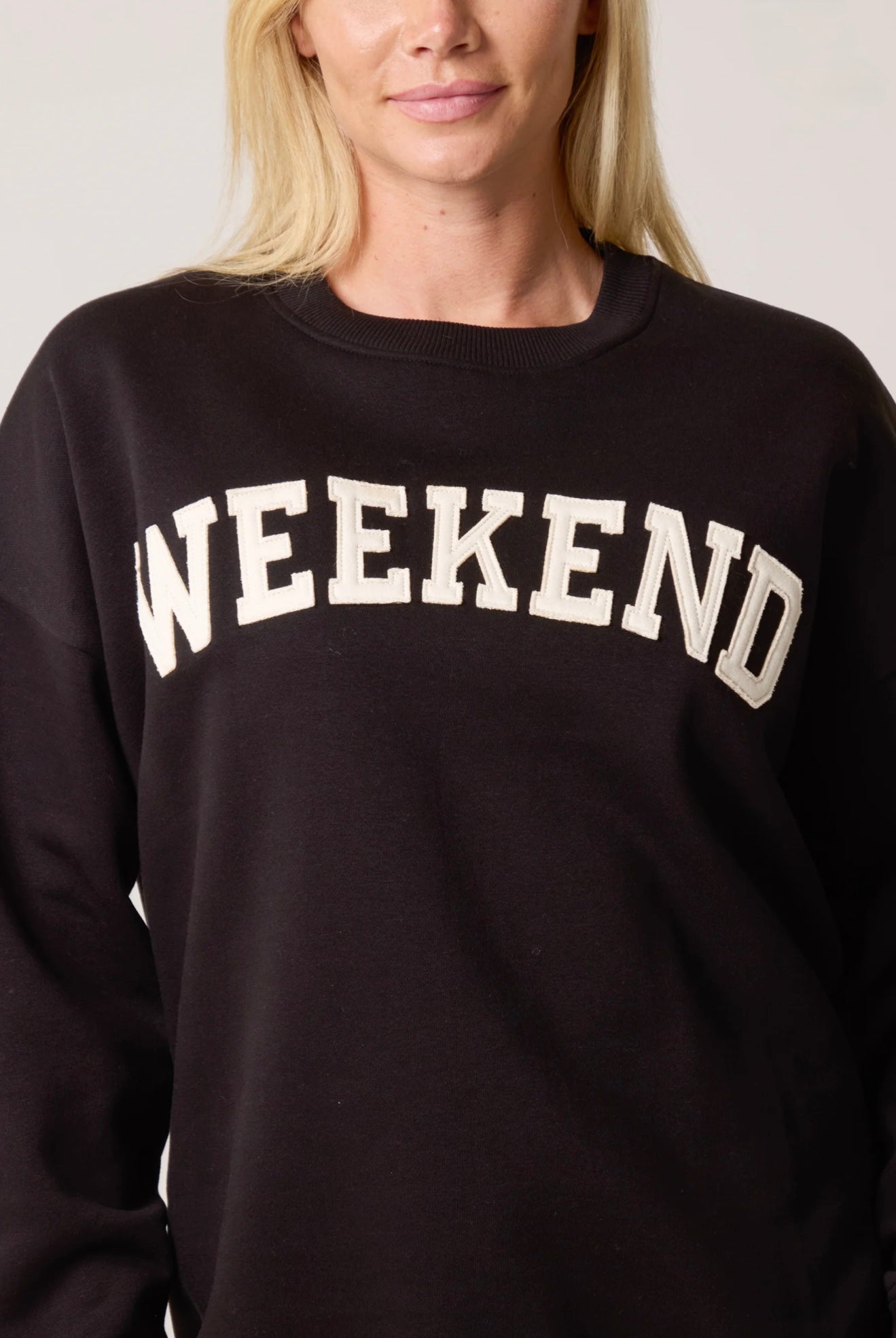 Relaxed fit 100% cotton Happy Days slogan sweatshirt