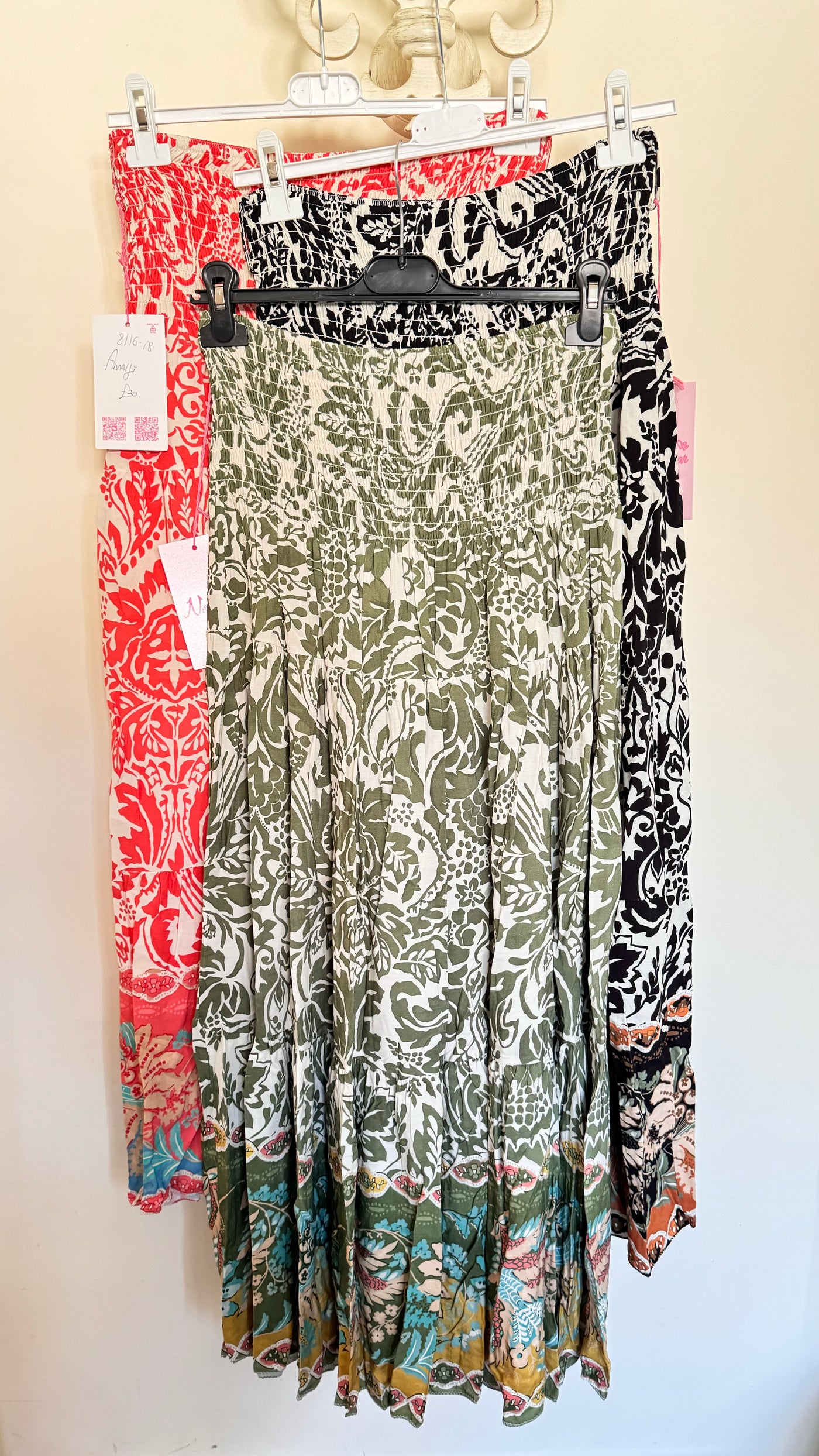 Elasticated Waist Printed Skirt- Amalfi