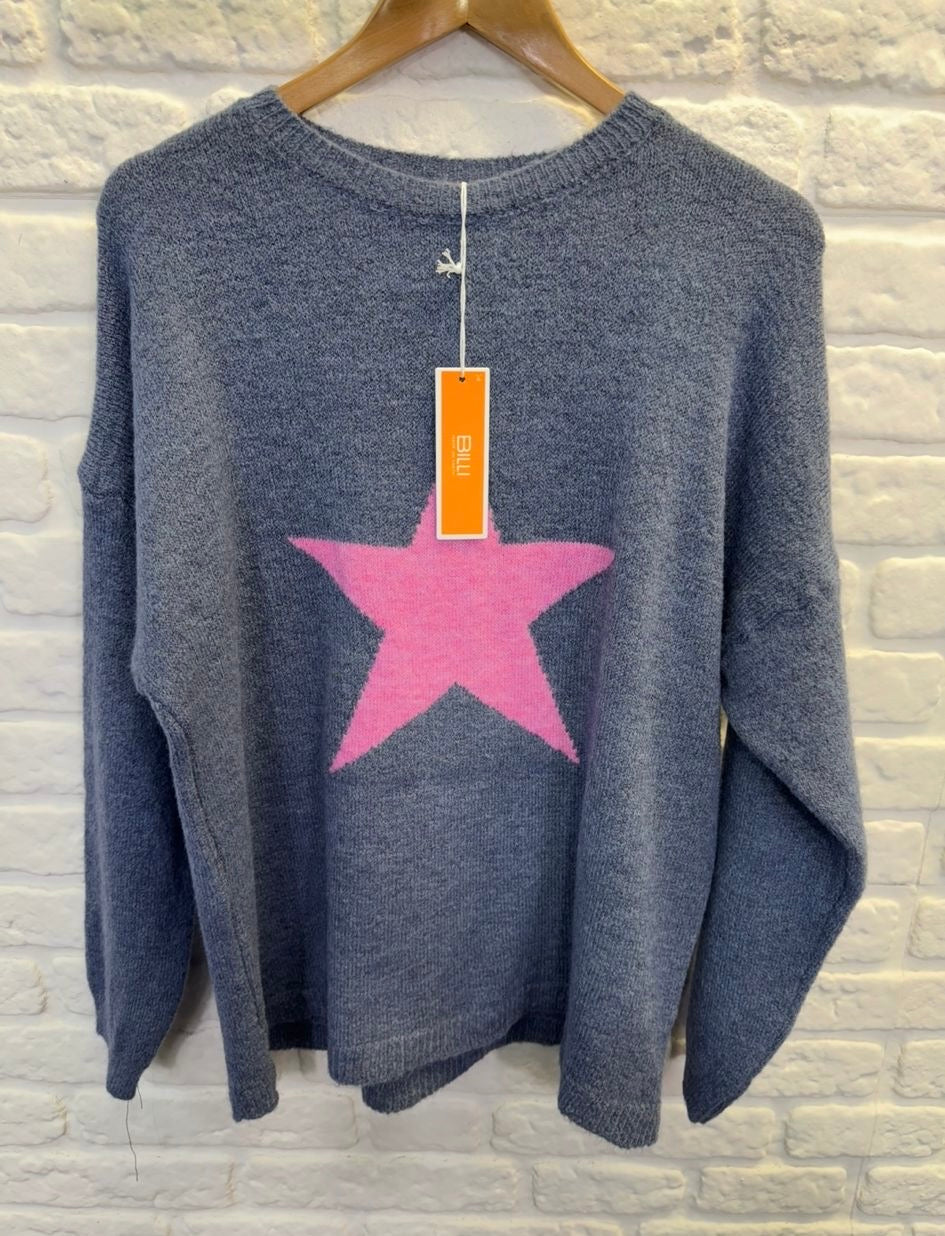 Wool Blend Star Sweater- Sidera