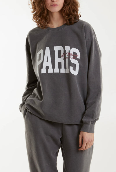 Paris Crew Neck Sweatshirt Jogger Set- Parigi