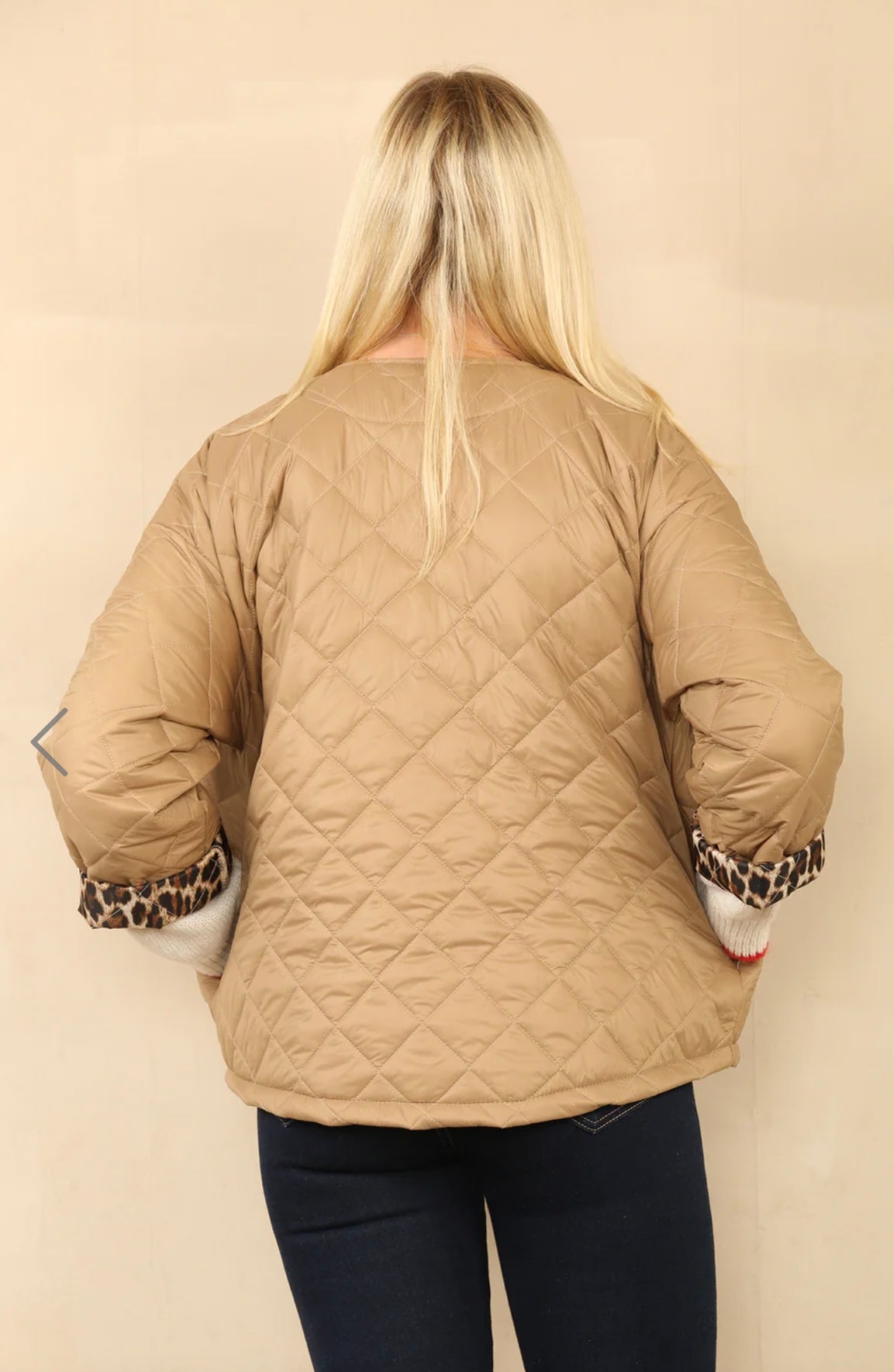 Leopard Lined Quilted Jacket- Richmond