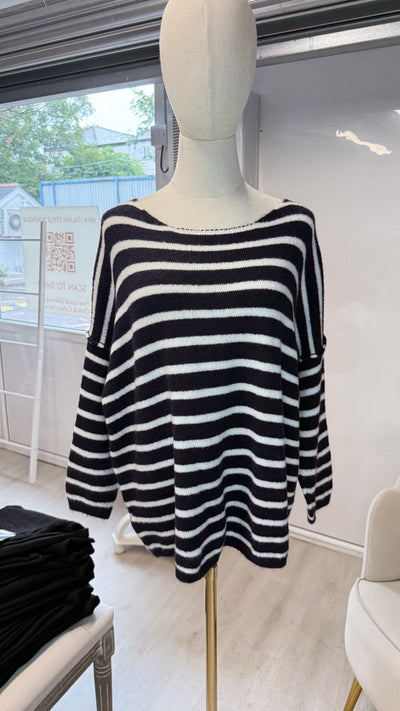Italian Striped Relaxed Jumper- Vento