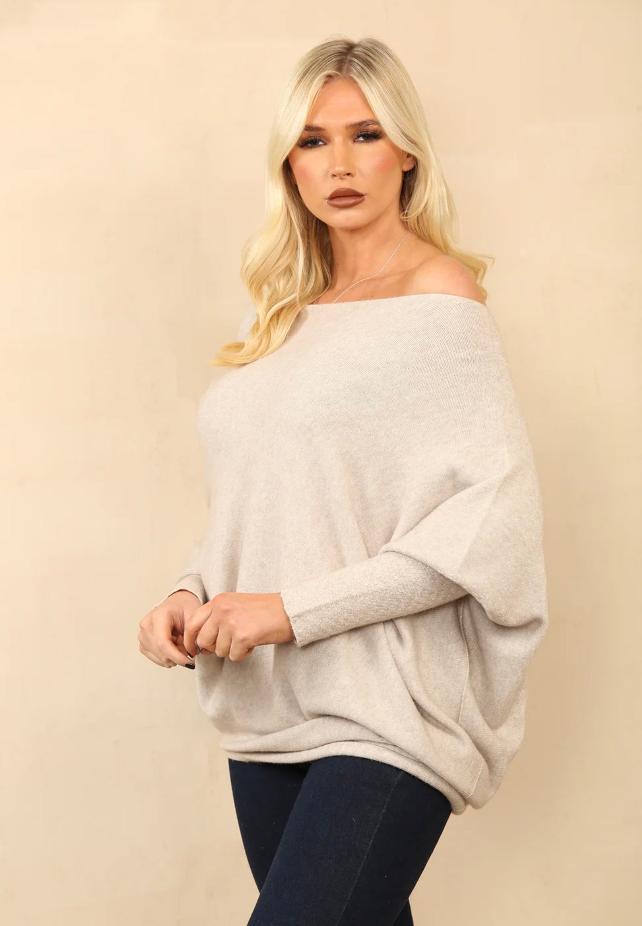 Soft Knit Asymmetric Draped Jumper - Giada