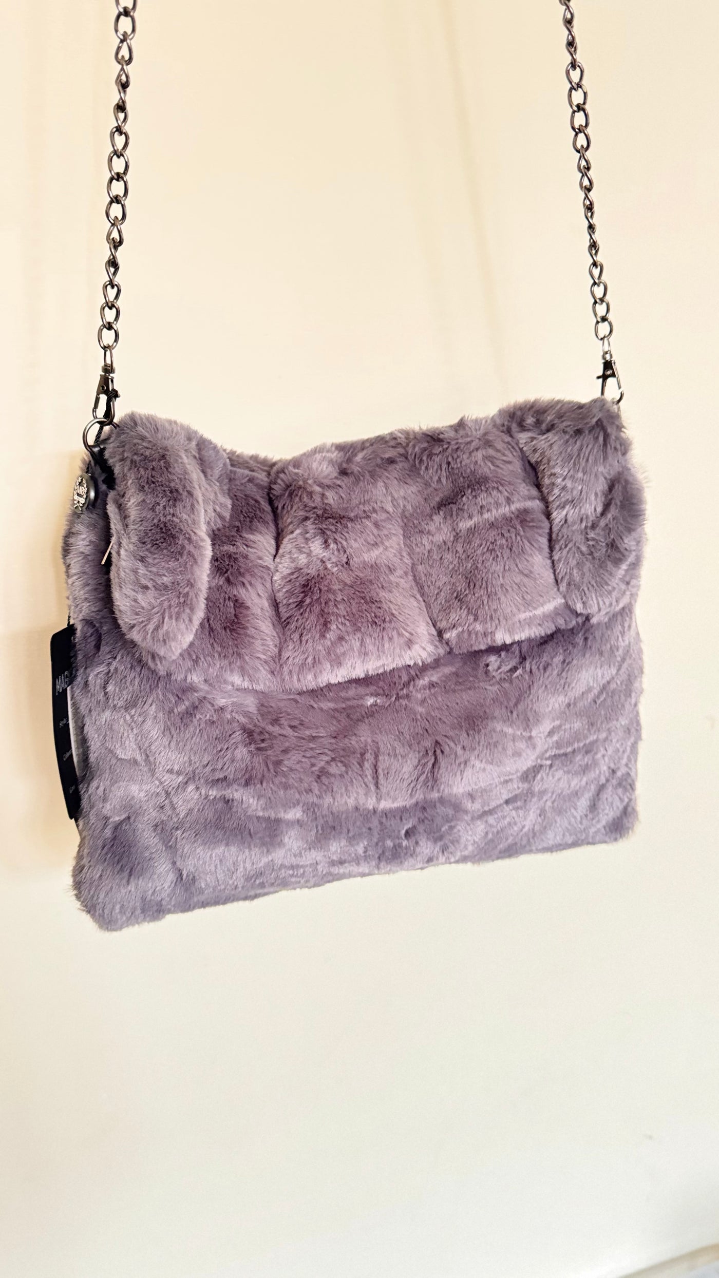 Faux Fur Flap Crossbody Bag- Antea