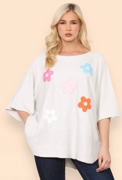 Multi Flower Motif Jumper- Fiorella