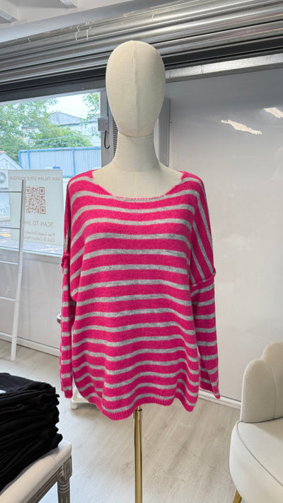 Italian Striped Relaxed Jumper- Vento
