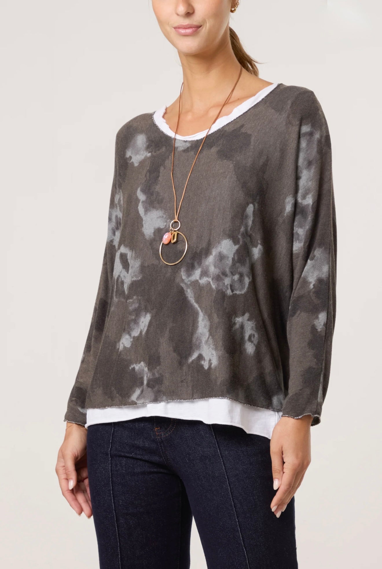 Marble Double Layer Top– Cloud Nine