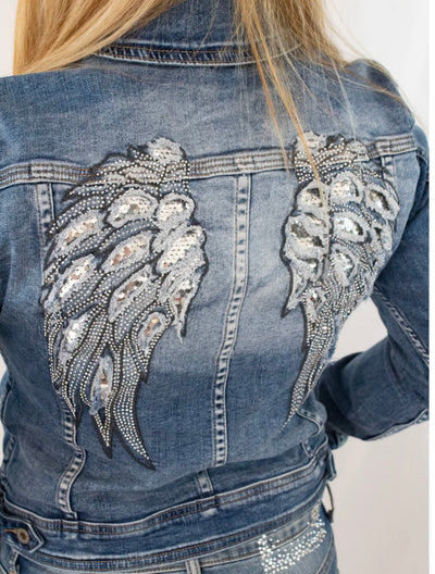 Melly & Co Angel Denim Wings Jacket- Angelisa