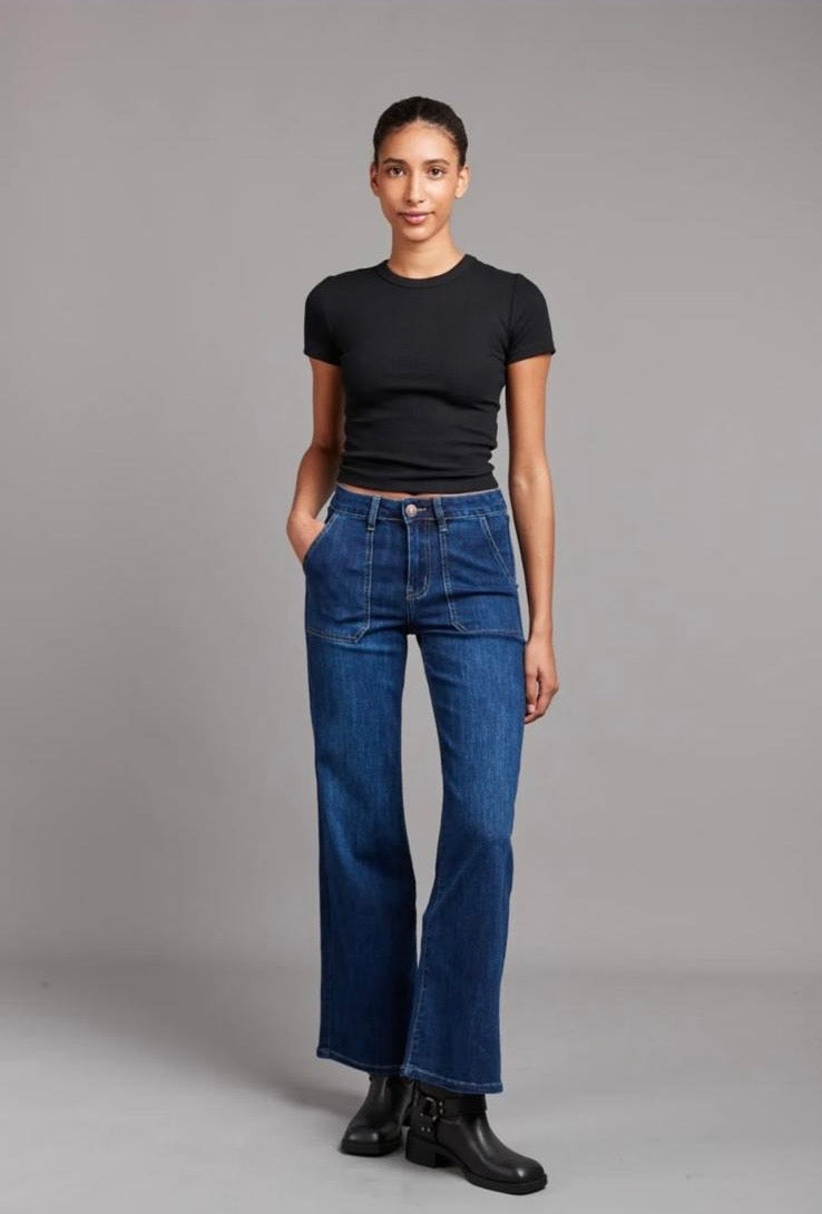 Toxik3 Paris Flare Jeans- Fleur