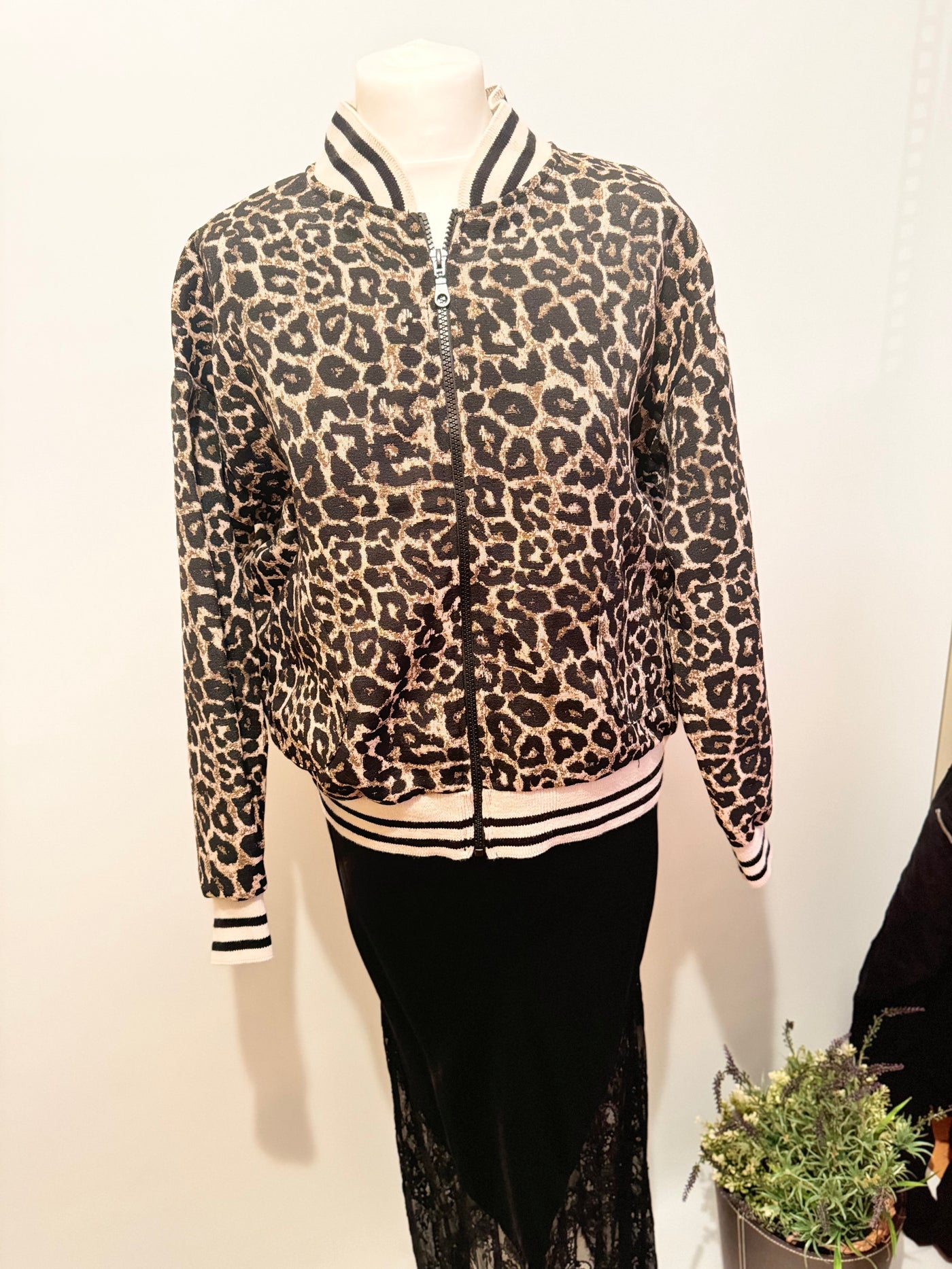 Leopard Print Bomber Jacket- Tatiana