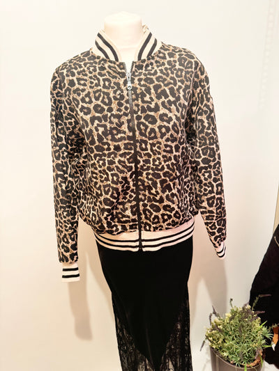 Leopard Print Bomber Jacket- Tatiana