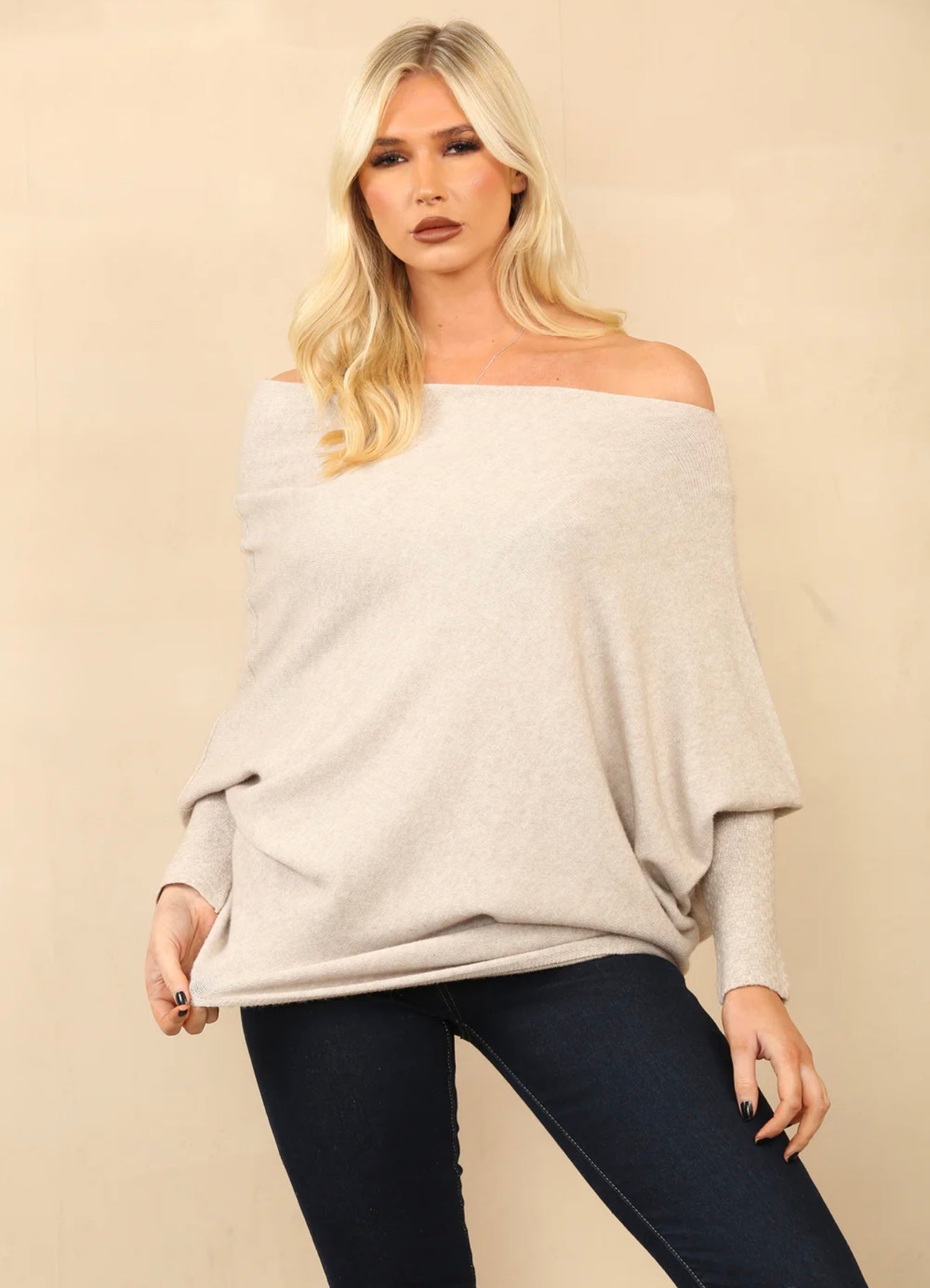 Soft Knit Asymmetric Draped Jumper - Giada