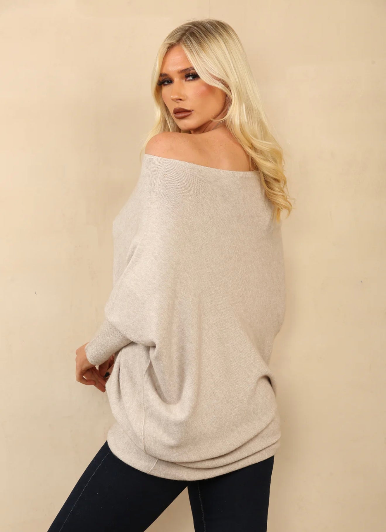 Soft Knit Asymmetric Draped Jumper - Giada