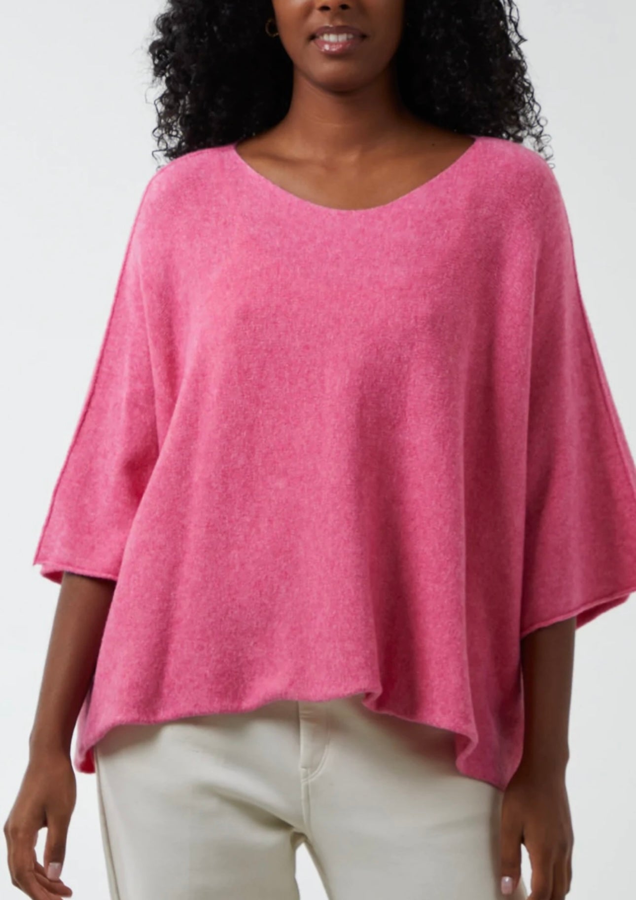 Ultra Soft Short Sleeves Relaxed Fit Boxy Jumper- Annabel