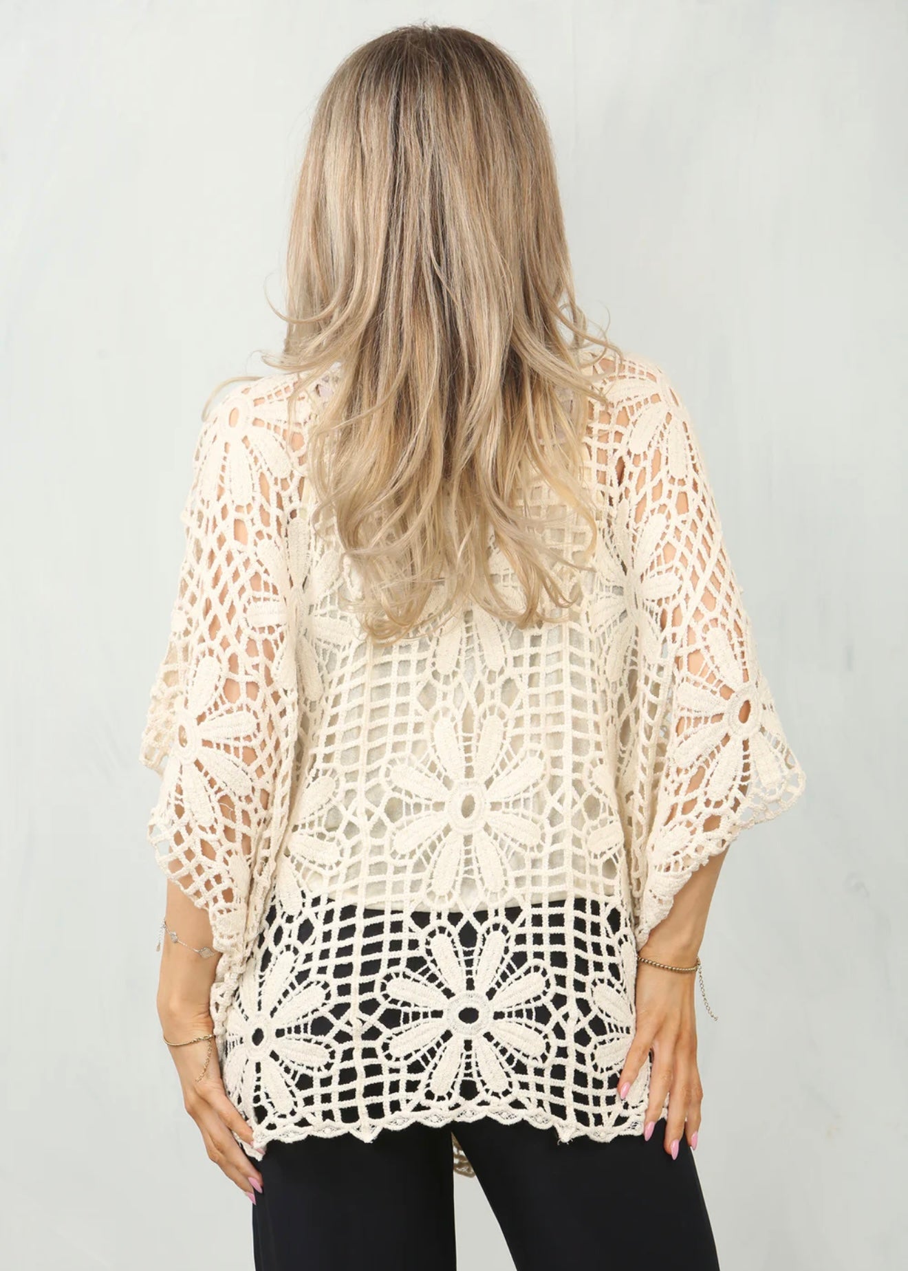 Crochet Floral Print Top- Leilani