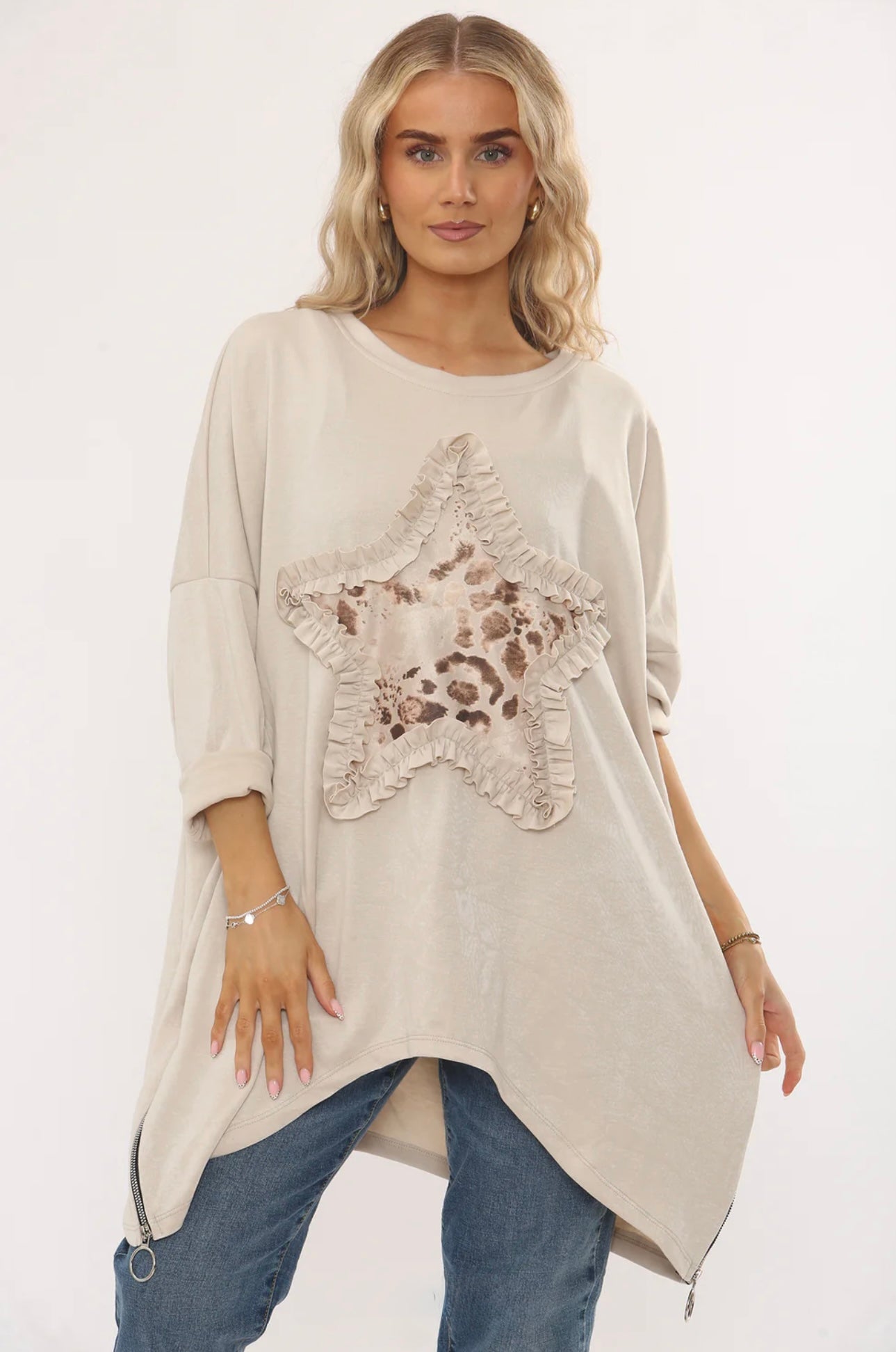 Casual oversized star sweatshirt Vega – autumn collection