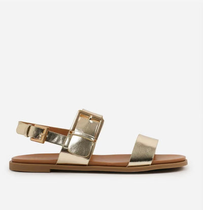 Gold Metallic Strappy Sandals- Dorè